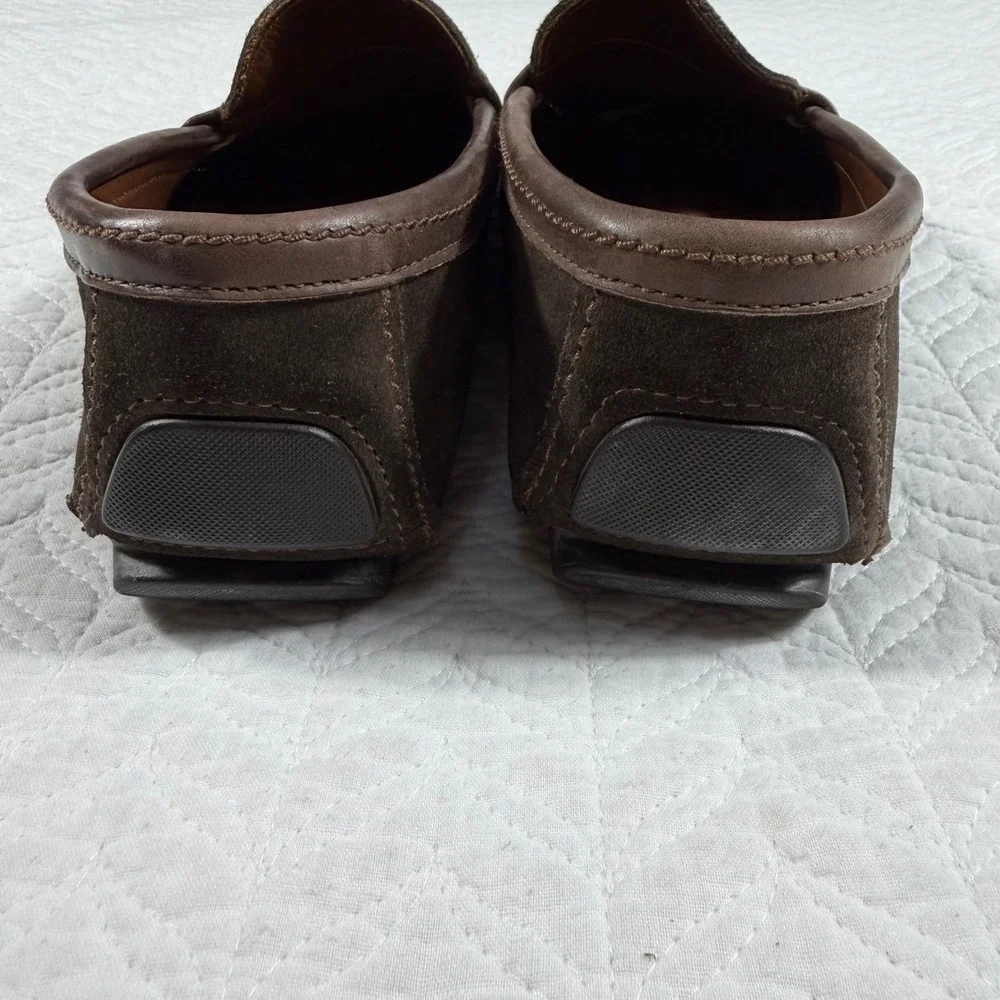 Allen Edmonds Sonoma Mens 9.5 M Dark‎ Brown Suede Penny Loafer Driving Shoes USA